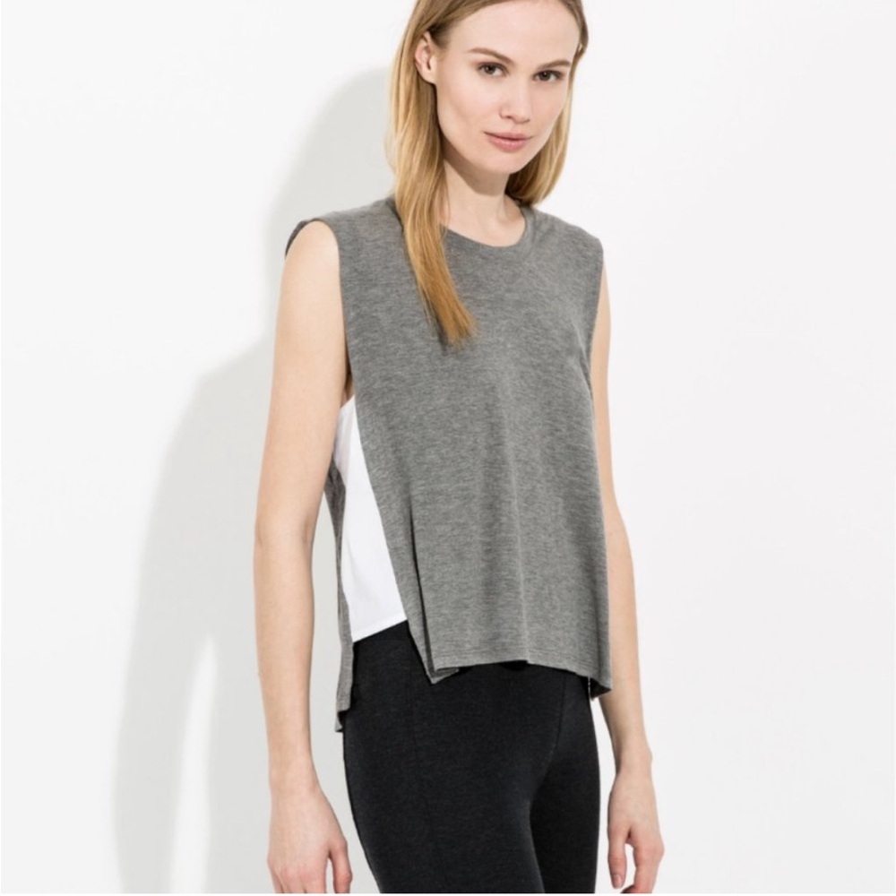 Kit and Ace Something on the Side Grey Tank Top